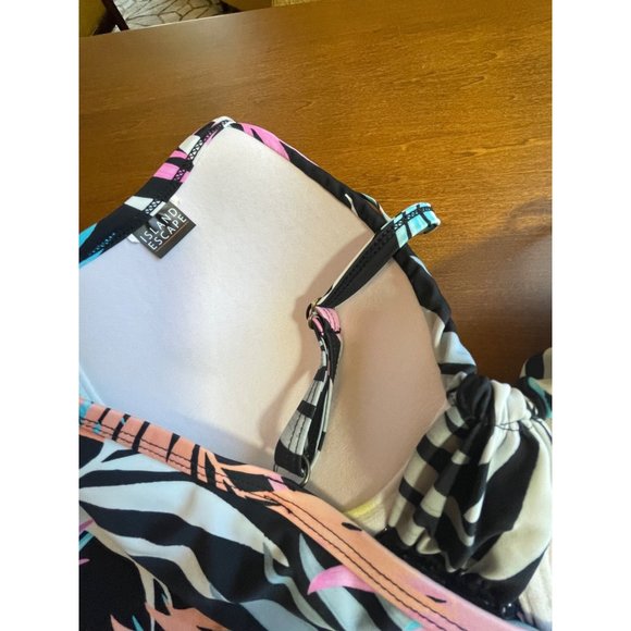 Island Escape Bahamas Printed Scorpio U-wire Tankini Swimtop - Picture 7 of 13